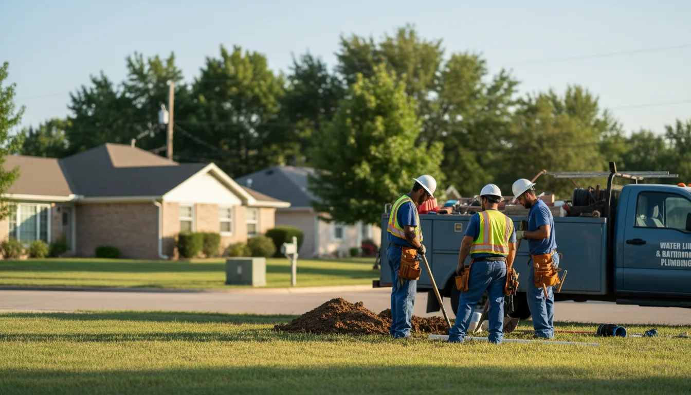 Residential water line and bathroom plumbing service in Dixon, IA